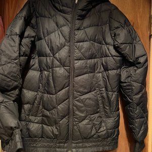 Patagonia black puffy down jacket, x-small